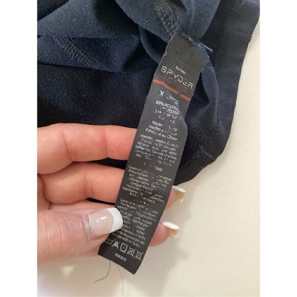 SPYDER Mens Performance Crew Top Sz XL Black Long Sleeve - Picture 9 of 10